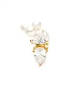 Completedworks Серьга-кафф з переробленого золота з перлами і цирконієм - Артикул: P53