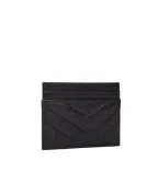 Saint Laurent Кожаная визитница - Артикул: 423291-BOW01