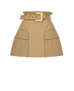 Balmain Юбка из габардина с высокой талией - Артикул: FF1LBA97CF69