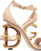 Dolce&Gabbana Шкіряні босоніжки Baroque DG - Артикул: CR0739-AV967