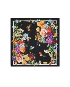 Dolce&Gabbana Хустка з шовку з квітковим принтом - Артикул: FN090R-GDC7C