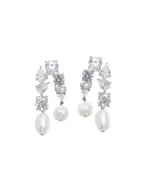Completedworks Сережки з переробленого срібла з перлами та цирконієм - Артикул: Z57