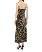 Balmain Сукня з оксамиту з леопардовим принтом - Артикул: FF1RH055VI33
