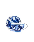 Dolce&Gabbana Чайна чашка з блюдцем з порцеляни - Артикул: TC0102-TCA39