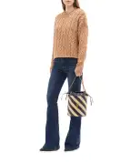 Saint Laurent Кожаная сумка Alix Gold - Артикул: 734949-AABR6