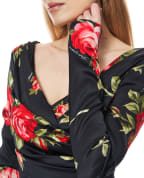 Dolce&Gabbana Сукня з атласу з квітковим принтом - Артикул: F60DHT-FSICD