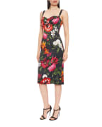 Dolce&Gabbana Сукня з атласу з квітковим принтом - Артикул: F6TZYT-FSIB2