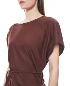 Yves Salomon Платье из хлопкового и шелкового трикотажа - Артикул: 26EYR50225JESI