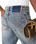 Stella McCartney Джинсы-клеш с винтажной обработкой - Артикул: 6D04623SQH51