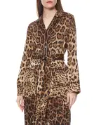 Dolce&Gabbana Пижамная рубашка из шёлка - Артикул: F5I89T-FSAXY