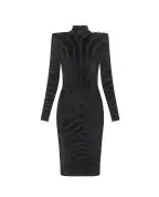Balmain Сукня оксамитова - Артикул: FF0RF075JL11