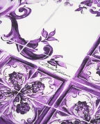 Dolce&Gabbana Платок из шелка с принтом майолики - Артикул: FN090R-GDAOZ