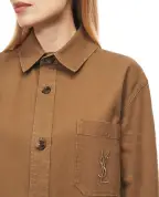 Saint Laurent Сорочка CASSANDRE з бавовни та льону - Артикул: 852696-Y253W
