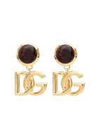 Dolce&Gabbana Сережки-кліпси з логотипом - Артикул: WER6M1-W1111