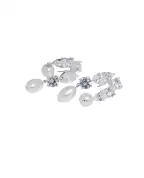 Completedworks Сережки з переробленого срібла з перлами та цирконієм - Артикул: Z57