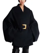 Balmain Пальто-халат из шерсти - Артикул: FF0UD265WD28