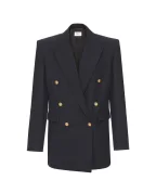 Saint Laurent Двухбортный жакет из шерсти - Артикул: 834867-Y5K32