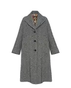 Dolce&Gabbana Довге пальто з вовни з шевронним візерунком - Артикул: F0W4JT-FCZAJ