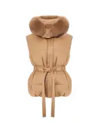 Yves Salomon Жилет из шерсти и шелка с мехом лисы - Артикул: 26WAG01472WO2W