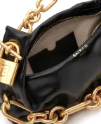 Balmain Кожаная мини-сумка Sync - Артикул: FN1AD001LBFO