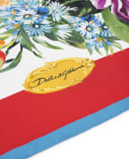 Dolce&Gabbana Хустка з шовку з квітковим принтом - Артикул: FN090R-GDC7C