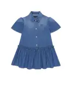 Dolce&Gabbana Дитяча джинсова сукня з вишивкою логотипу - Артикул: L54DO6-LDD55-S