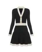 Balmain В'язана міні-сукня - Артикул: FF1R9858KI64