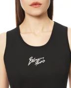 Balmain Свободная майка с принтом - Артикул: GF1EB075BD40