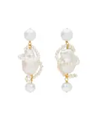 Completedworks Сережки з перлів та переробленого золота з позолотою - Артикул: P161