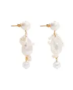Completedworks Сережки з перлів та переробленого золота з позолотою - Артикул: P161