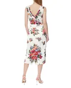 Dolce&Gabbana Сукня з атласу з квітковим принтом - Артикул: F612RT-FSICE