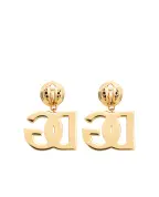 Dolce&Gabbana Сережки-кліпси з логотипом - Артикул: WER6M2-W1111