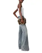 Stella McCartney Джинсы-клеш с винтажной обработкой - Артикул: 6D04623SQH51