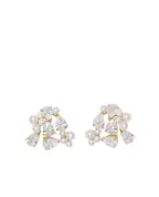 Completedworks Серьги из переработанного золота с жемчугом и цирконием - Артикул: P180