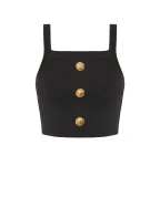 Balmain Вязаный топ-бралетт с пуговицами - Артикул: GF1AA415KJ43