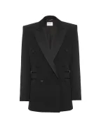 Saint Laurent Двухбортный жакет из шерсти - Артикул: 828008-Y7E63
