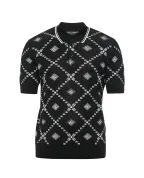 Dolce&Gabbana Джемпер-поло з вовни та шовку - Артикул: GXZ02T-JGMA7