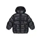 Dolce&Gabbana Дитячий пуховик з монограмою логотипу - Артикул: L4JB6F-G7PK1-S