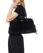 Dolce&Gabbana Сумка-тоут Vittoria з телячої шкіри та овечого хутра - Артикул: BB7844-AX911