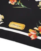 Dolce&Gabbana Хустка з шовку з квітковим принтом - Артикул: FN090R-GDC7C