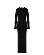 Mach&Mach Сукня максі з відкритою спиною - Артикул: PF25-KD150-KNT-BLK