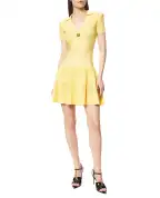 Balmain Короткое расклешенное платье - Артикул: GF1R7153KJ30