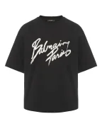 Balmain Вільна футболка з принтом Balmain Paris Brush - Артикул: GF1EG110BD41