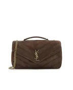 Saint Laurent Сумка LOULOU Medium из телячьей замши - Артикул: 801439-AAEY6