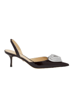 Mach&Mach Туфлі TRIPLE HEART із лакованої телячої шкіри з кристалами - Артикул: R26-S1082-65-PAT-PLB