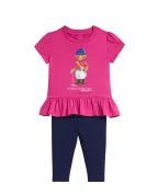 Polo Ralph Lauren Детский комплект из хлопковой футболки и леггинсов Polo Bear - Артикул: 310A98934001