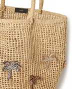 Alanui Сумка-тоут із рафії з пальмою - Артикул: LWNA011R26MAT00117OF