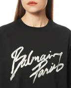 Balmain Вільна футболка з принтом Balmain Paris Brush - Артикул: GF1EG110BD41
