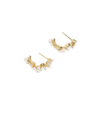 Completedworks Серьги из переработанного золота с жемчугом и цирконием - Артикул: P54