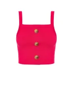 Balmain В'язаний топ-бралет з гудзиками - Артикул: GF1AA415KJ43